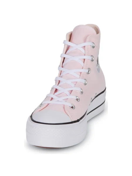Teniși Converse cu platformă roz