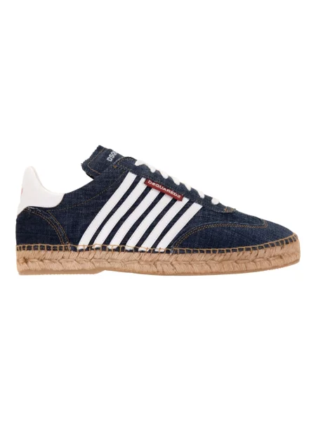 Espadryle Dsquared2 skórzane niebieskie