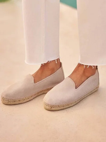 Manebi Espadrile Suede Flat Espadrilles bej
