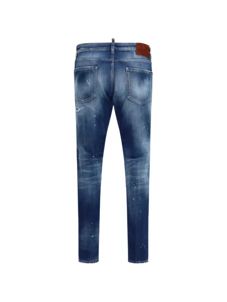 Blugi Dsquared2 zdrențuiți albastru