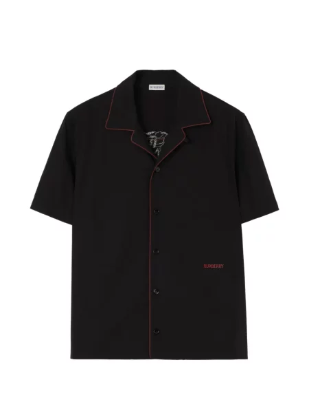 Cămașă Burberry cu motiv cu inimi negru