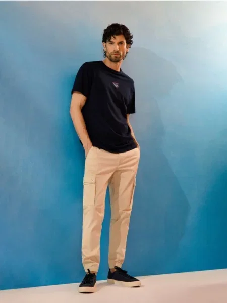 Sinsay Cargo jogger kalhoty béžová