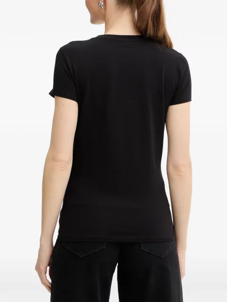 Tricou Armani Exchange cu autograf negru