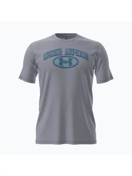 Tricou de antrenament pentru bărbați Under Armour WM Locker Tag mod gray/blue haze albastru