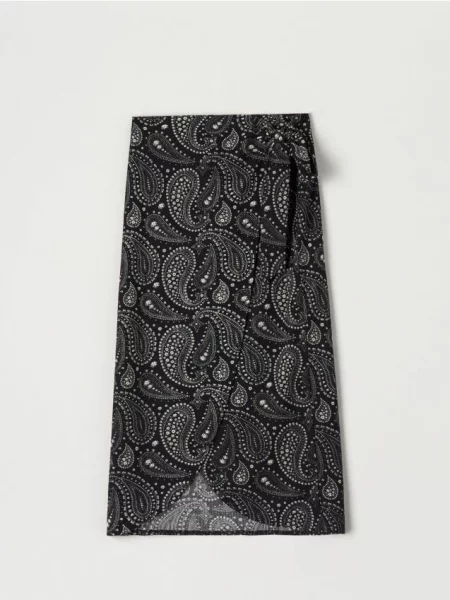 Спідниця міді з візерунком різнобарвний