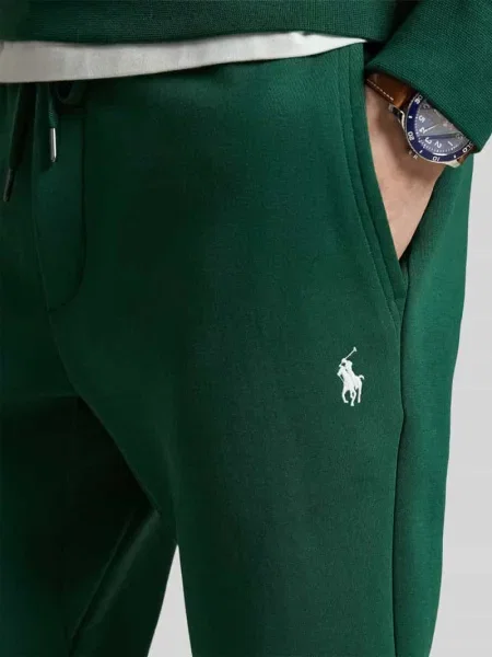 Szorty z dzianiny dresowej o kroju tapered z mieszanki bawełny Polo Ralph Lauren zielone