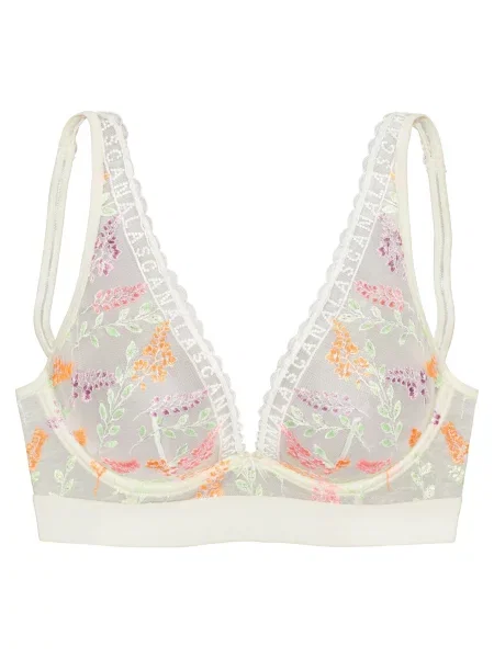 LASCANA Sutien verde / lila / portocaliu alb