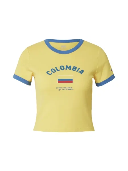 LEVI'S ® Tričko Colombia  Ringer Tee azurová / žlutá / červená bílá