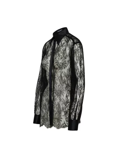 Satynowa koszula Dolce And Gabbana czarna