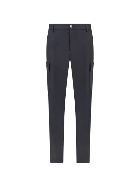 Pantaloni cargo Paul & Shark de lână albastru