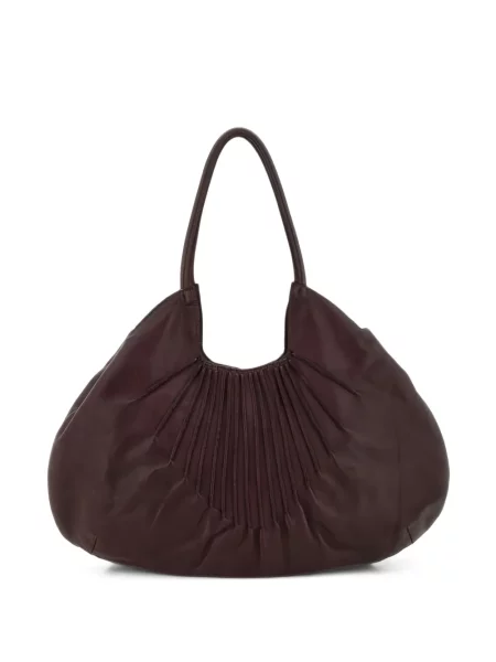 Geantă shopper Caterina Lucchi din piele violet