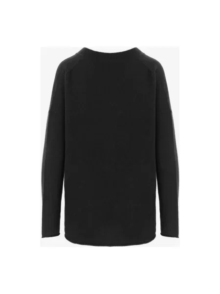 Sweter Allude z dekoltem w serek czarny