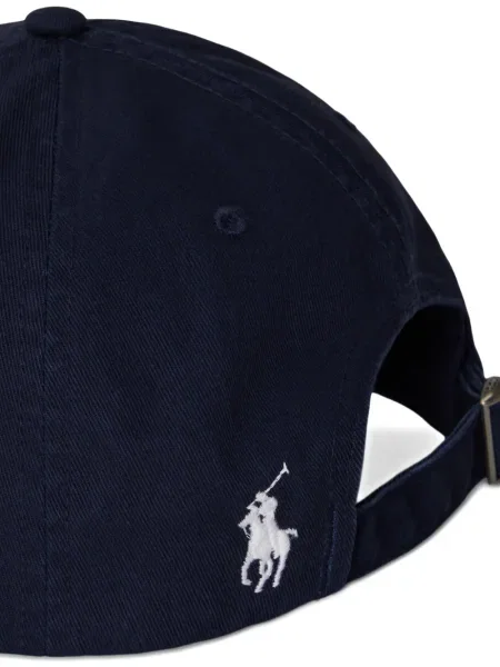 Dlouhá pruhovaná s límcem kšiltovka Polo Ralph Lauren modrá