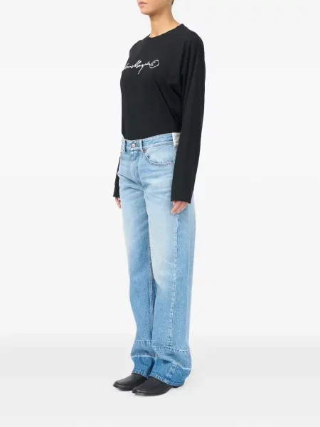 Blugi drepți Mm6 Maison Margiela albastru