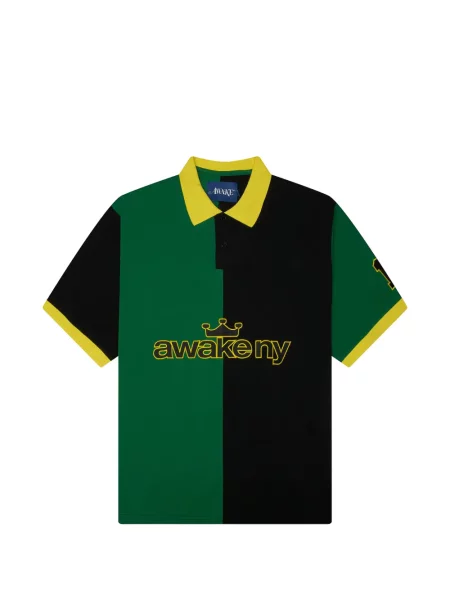 Tricou polo Awake Ny cu broderie verde