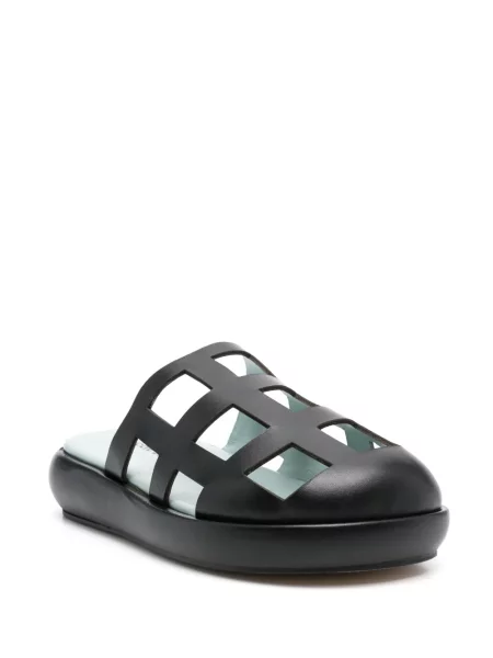 Papuci tip mules Nicole Saldaña negru