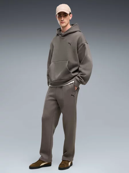 Флисовые спортивные штаны Puma бежевые