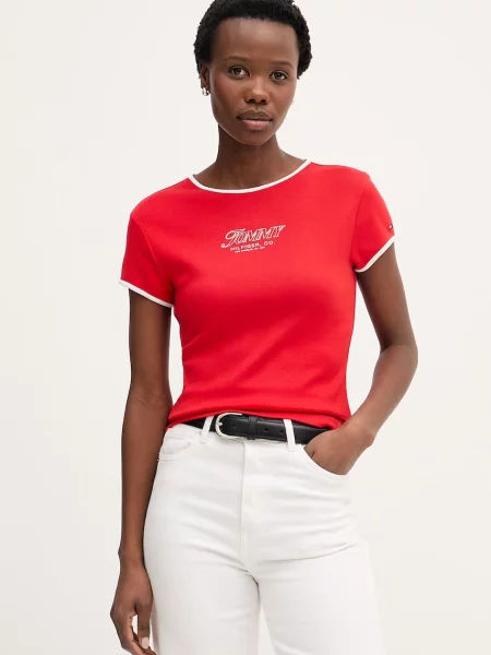 Tommy Hilfiger T-shirt γυναικείο κόκκινο