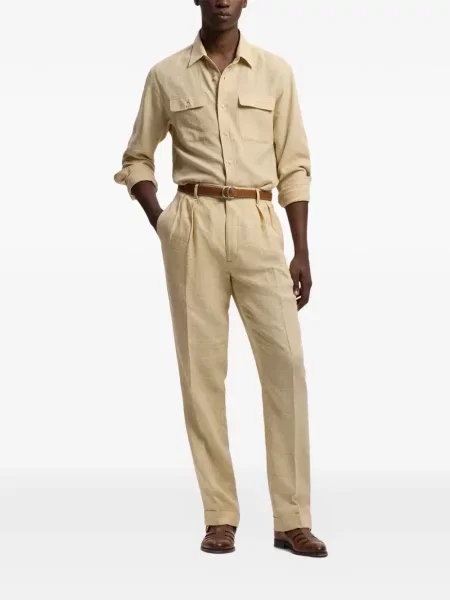 Καρό παντελόνι Ralph Lauren Purple Label μωβ