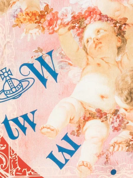 Шал Vivienne Westwood с принт розово