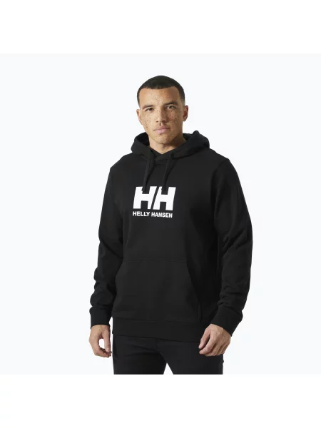 Hanorac cu glugă Helly Hansen cu autograf negru