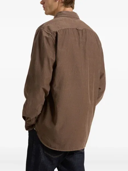 Cămașă Woolrich de catifea cord maro