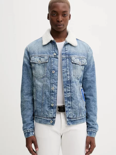 Karl Lagerfeld Jeans geacă jeans de tranziție albastru