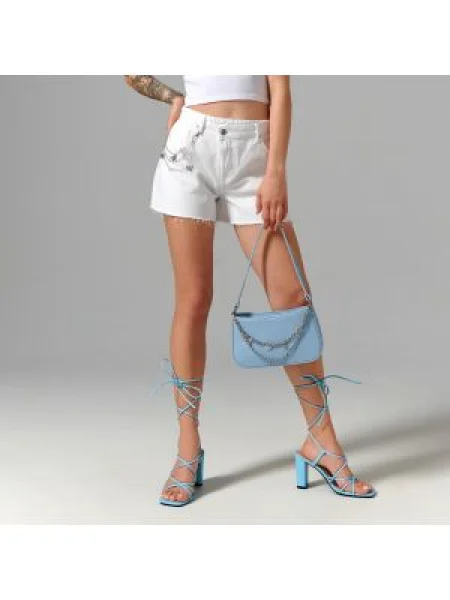 Sinsay Džínové kraťasy Bílá