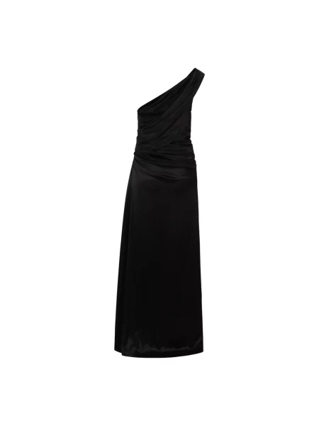 Satynowa długa sukienka maxi Nina Ricci czarna