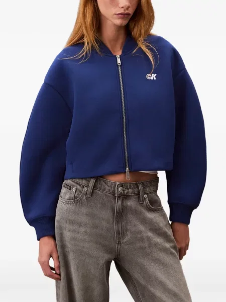 Geacă de blugi Calvin Klein Jeans cu autograf albastru