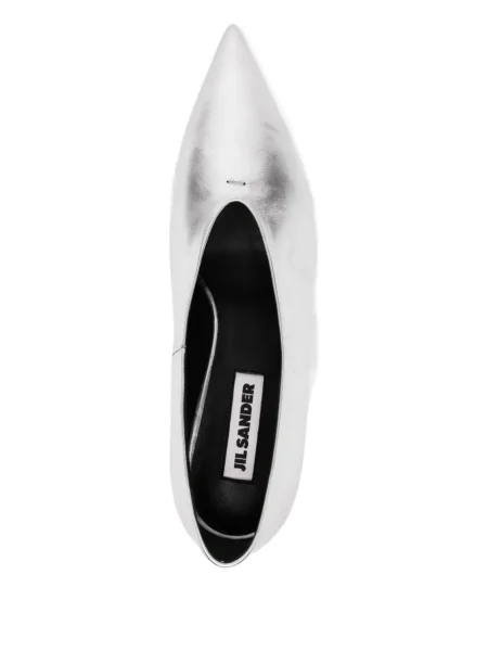 Pantofi cu toc Jil Sander din piele gri