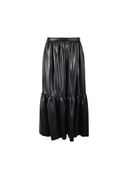 Spódnica skórzana Pinko czarna
