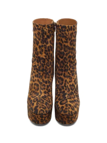 Cizme scurte Gianvito Rossi cu imagine cu model leopard maro