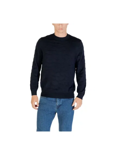 Sweter Armani Exchange wełniany niebieski