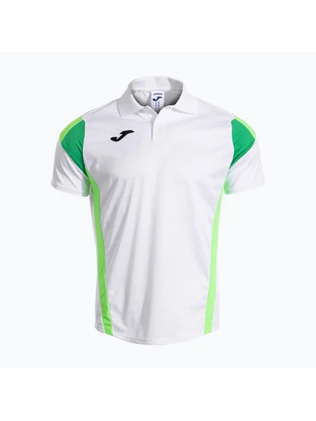 Мъжка тениска Joma Montreal бяло/флуорово зелено бяло