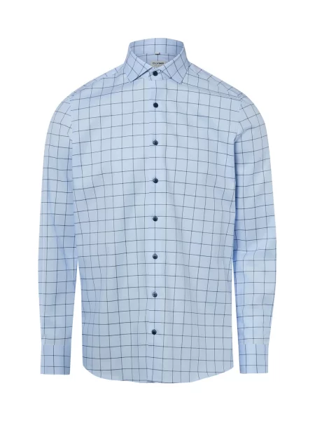 Olymp Level Five Koszula Mężczyźni Slim Fit 39 niebieski