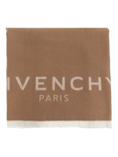 Fular Givenchy cu franjuri maro