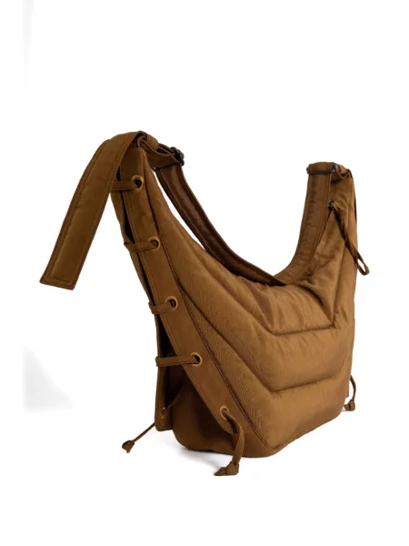 Чанта Lemaire с връзки с дантела кафяво