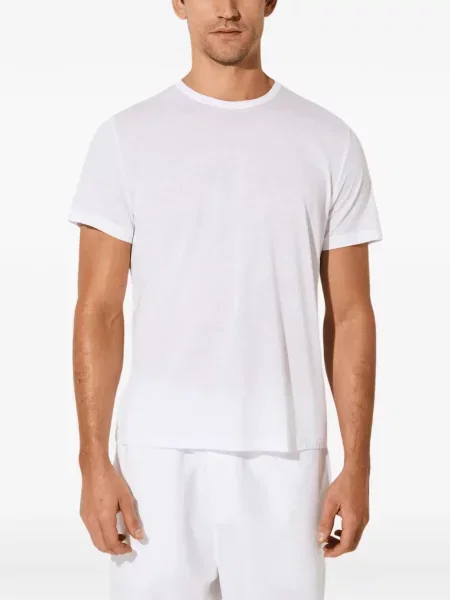 Scurt tricou Cdlp cu decolteu rotund alb