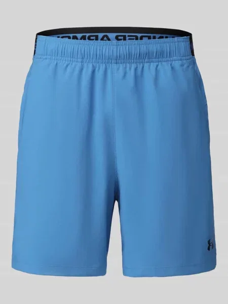 Szorty sportowe o kroju regular fit z nadrukiem z logo Under Armour niebieskie