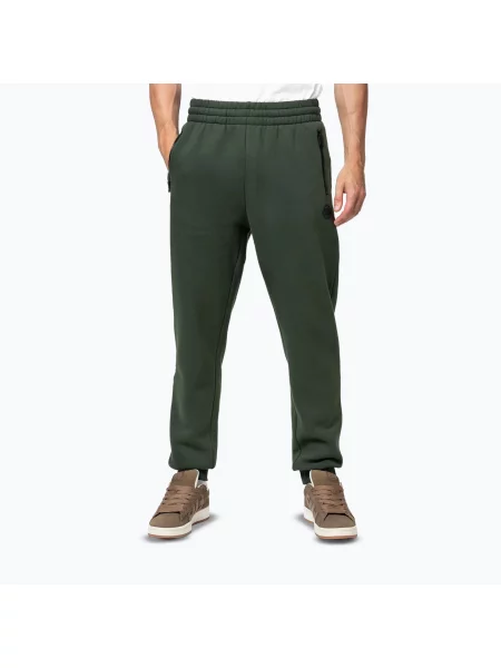 Pantaloni bărbați Pitbull Hilltop Track Hatton dark green verde
