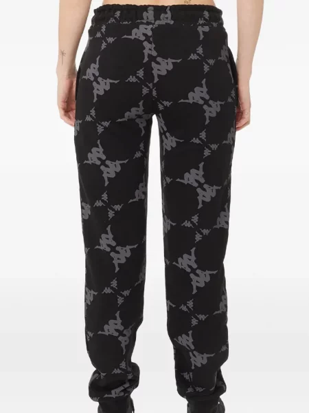 Pantaloni Kappa cu imagine alergare negru