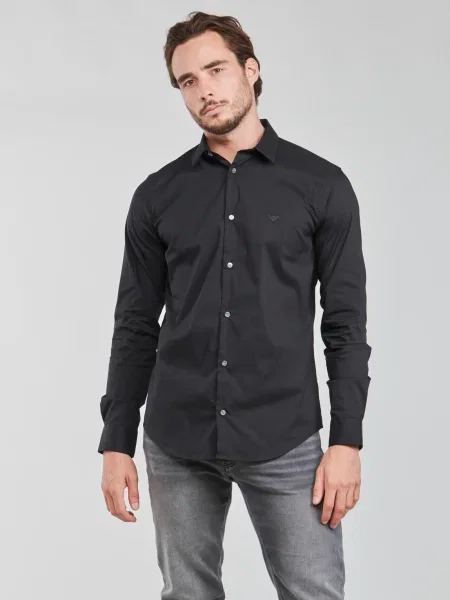 Košeľa Emporio Armani modrá