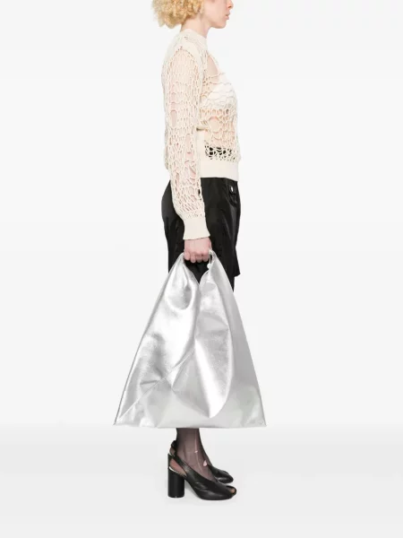 Torbica Mm6 Maison Margiela srebrena