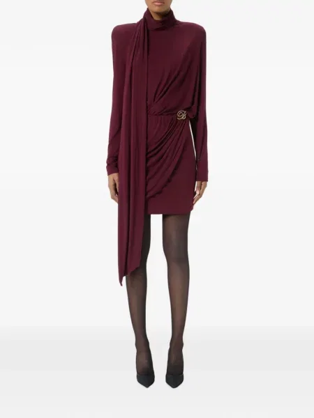 Rochie mini Blumarine drapată roșu
