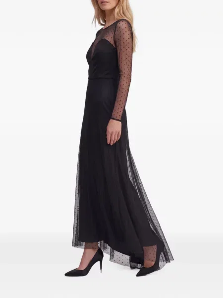 Rochie maxi Marco Gabrielli Atelier cu buline negru