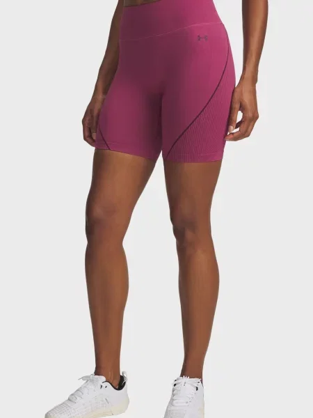 Безшовні короткі спортивні шорти Under Armour рожеві