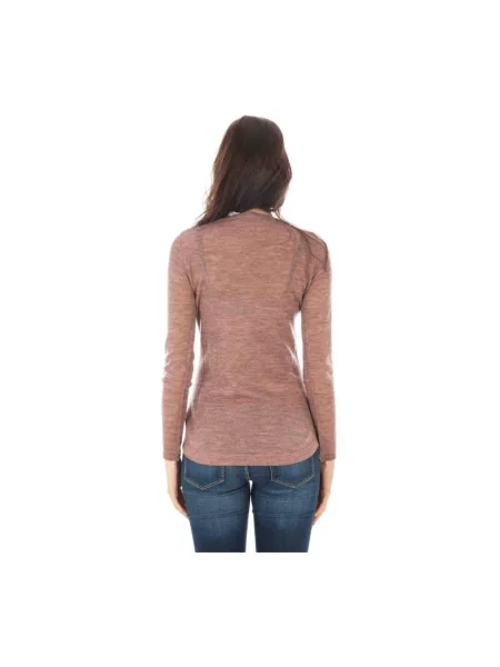 Sweter Fred Perry z długim rękawem wełniany różowy