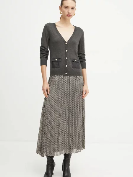 Кардиган з домішкою вовни Morgan MJE легкий MJE сірий