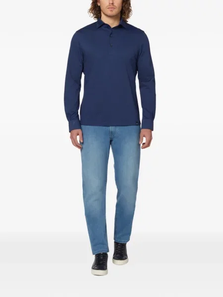 Gulerat tricou polo Boggi Milano albastru